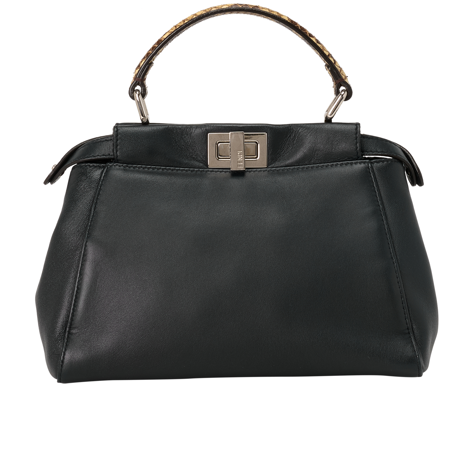 Mini Peekaboo Monster, &pound;1,500, Handbags, Blue, Leather/Snake, Back view